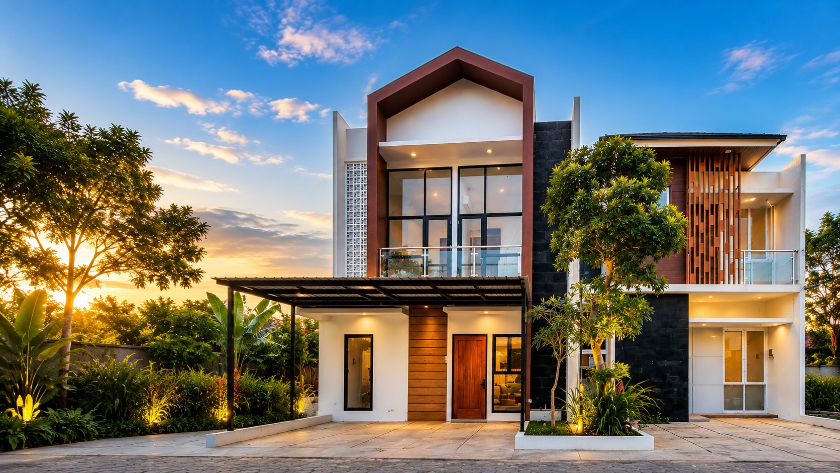 Rumah 2 Lantai Mewah Pamulang - Tampak Depan Premium